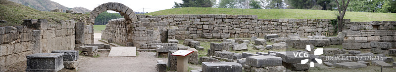 古奥林匹克运动会体育场入口全景图片素材