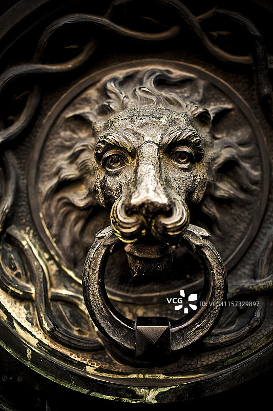 狮子门环图片素材