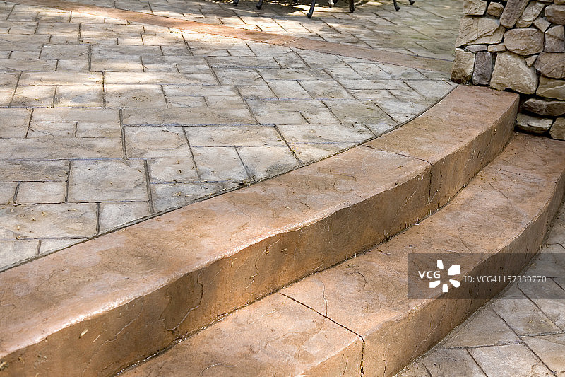 压花混凝土露台图片素材