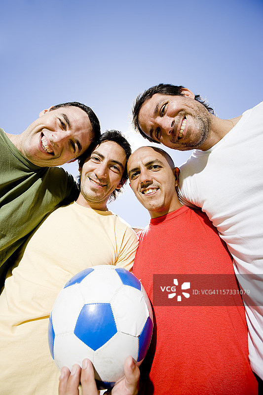 获胜的足球队图片素材