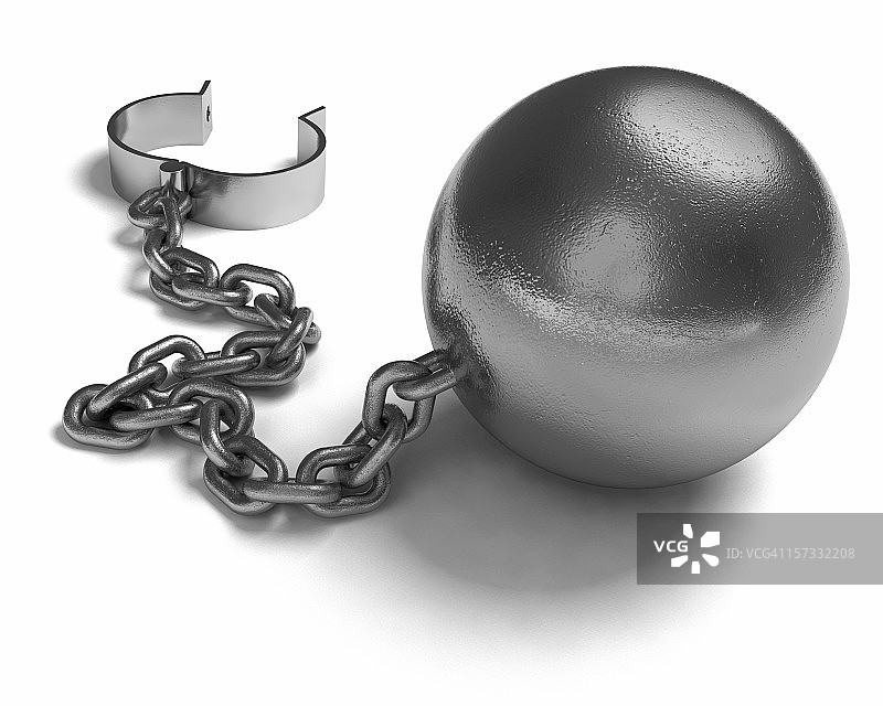 银色束缚球链图片素材
