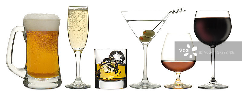 六杯饮品图片素材