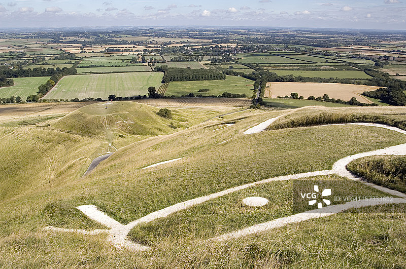 英国史前白马图片素材