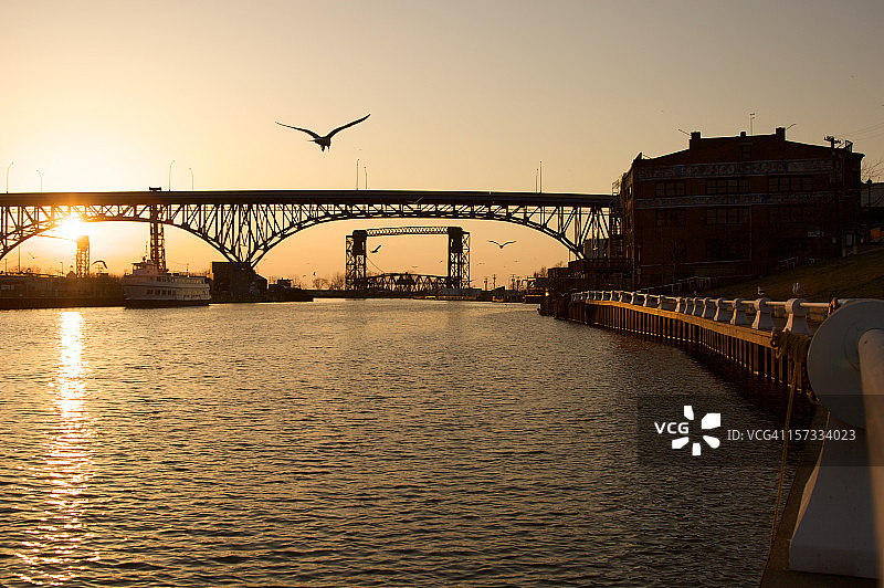 克利夫兰河滨图片素材