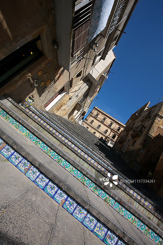 卡尔塔吉罗内“圣玛丽亚德尔蒙特”阶梯图片素材