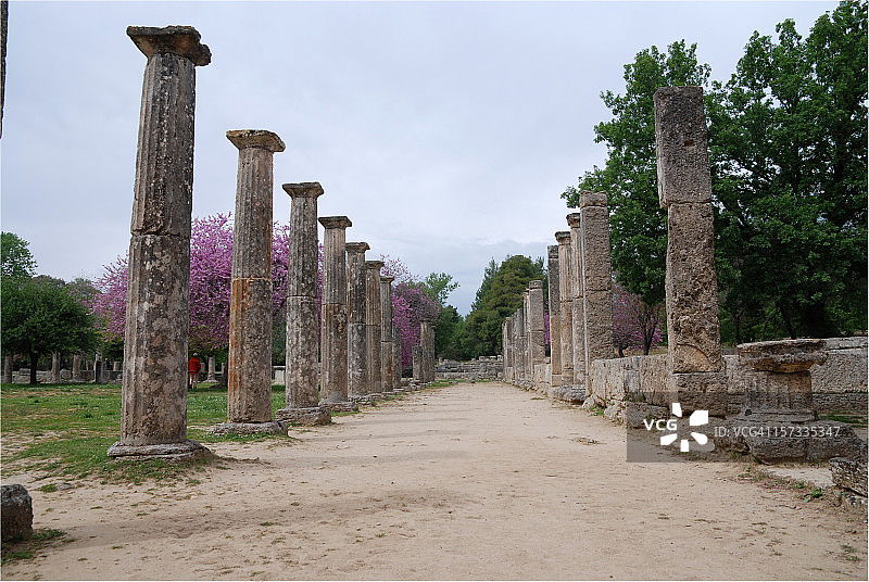 古代奥林匹克运动会柱廊图片素材