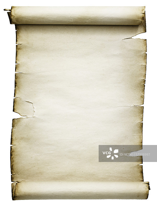 空白的古董卷轴（带剪切路径；XXL）图片素材