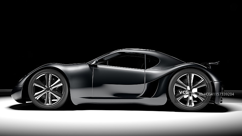 黑色跑车图片素材