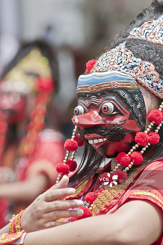 井里汶面具舞图片素材