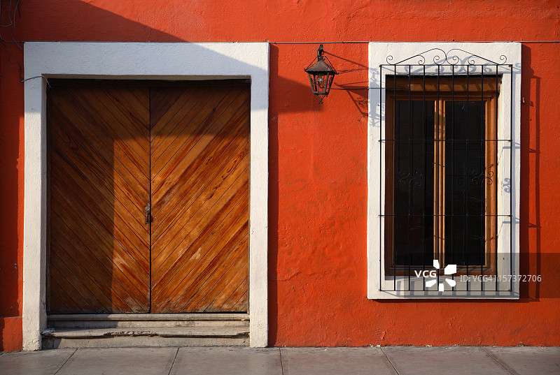 瓦哈卡的彩色墨西哥房屋图片素材