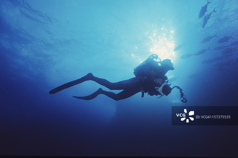 蓝色探险之旅图片素材