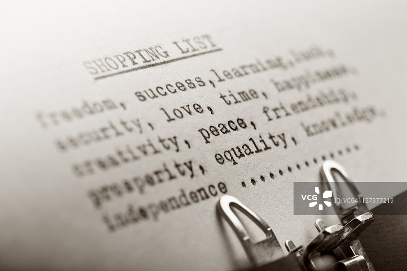 购物清单图片素材