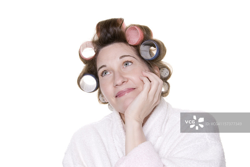 卷发筒里的白日梦图片素材