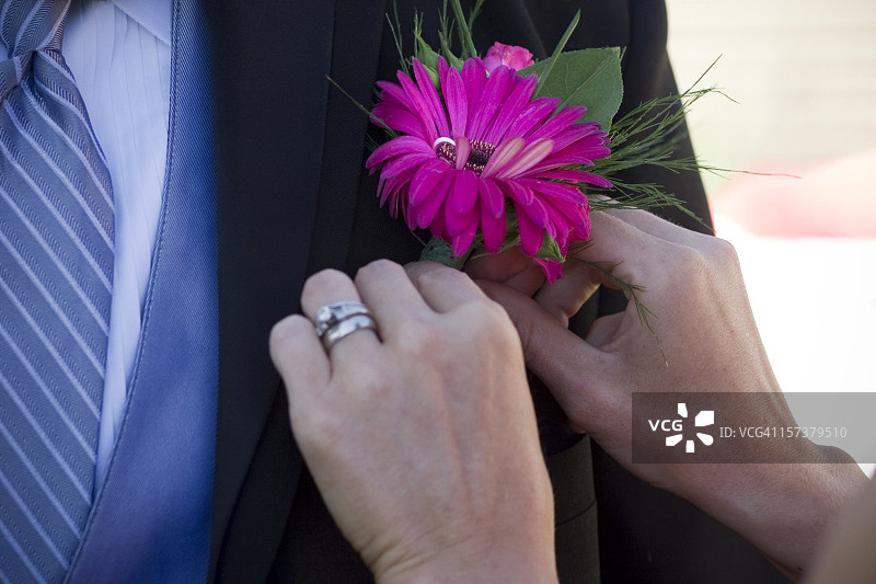 粉色胸花图片素材