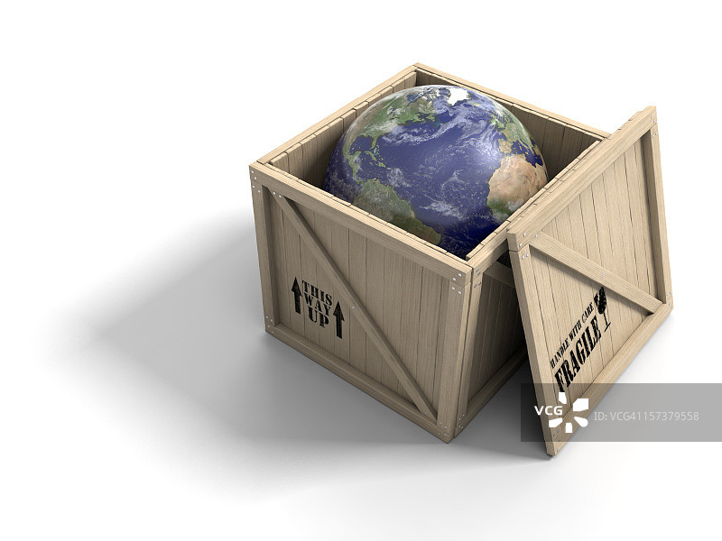 易碎品地球插画图片素材