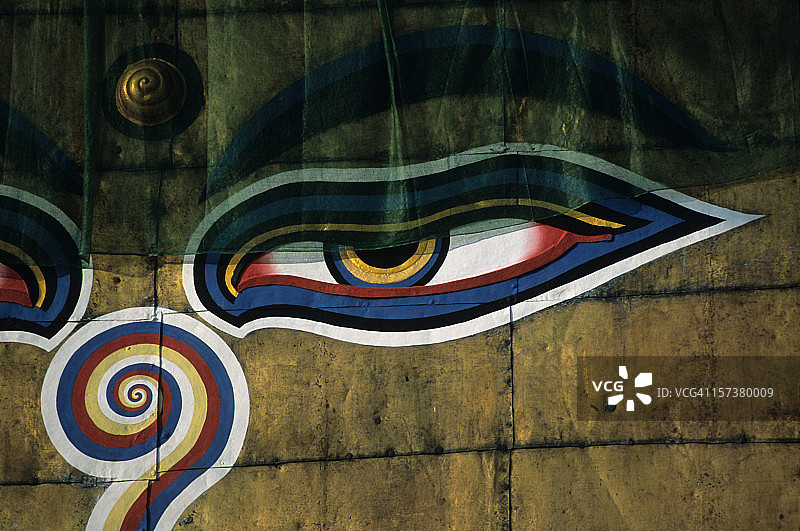 加德满都尼泊尔猴庙之眼图片素材