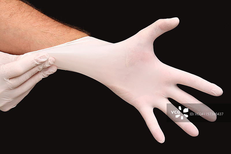 戴着手套图片素材