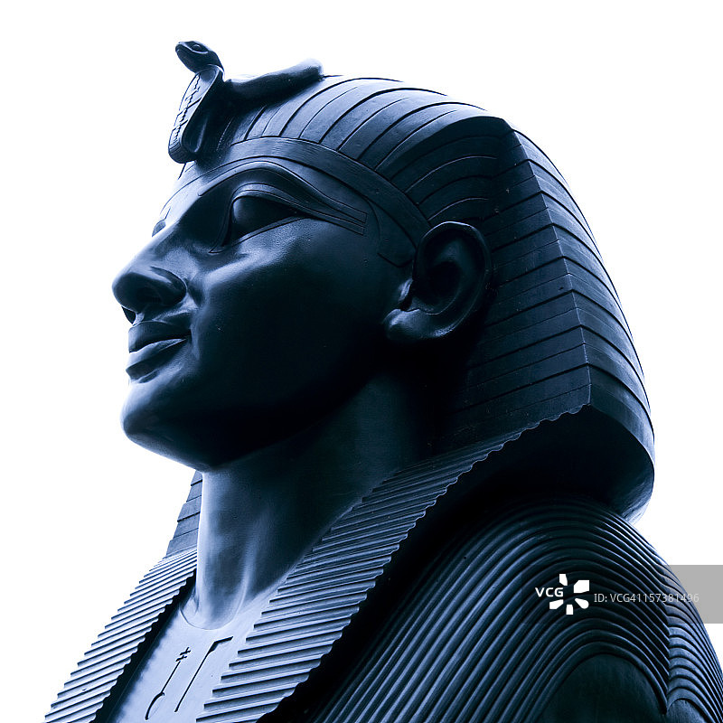 蓝色狮身人面像图片素材