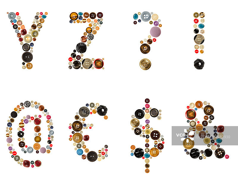 XXL时尚字母YZ及其他字符图片素材