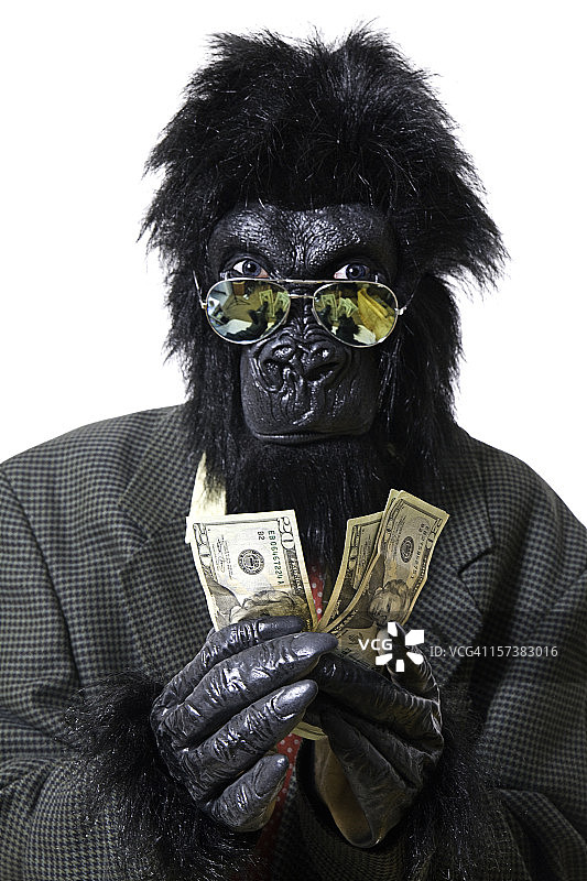 贪婪的猩猩商人图片素材