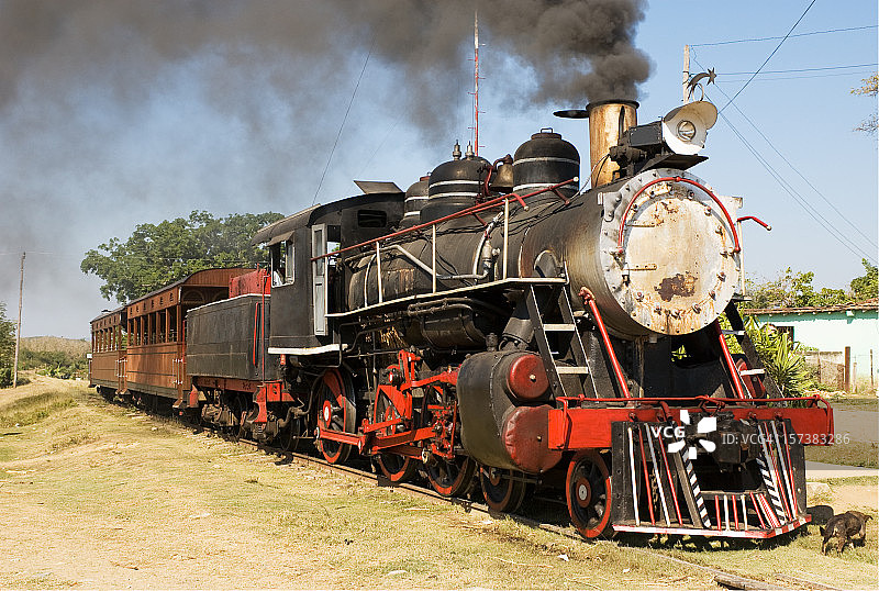 古巴老式蒸汽火车图片素材