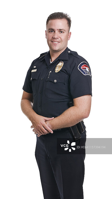 微笑的警察图片素材