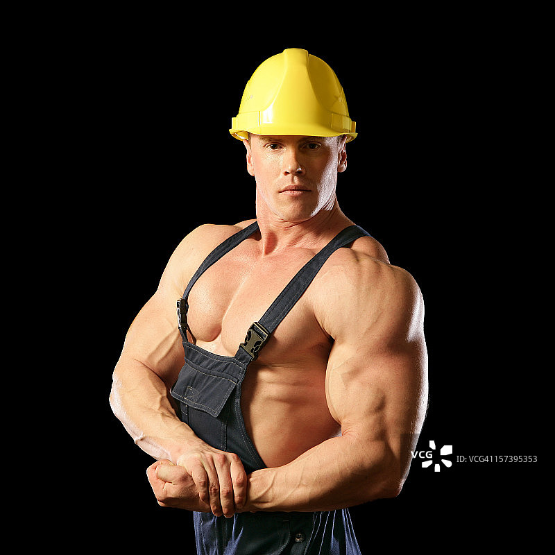 健壮的建筑工人图片素材