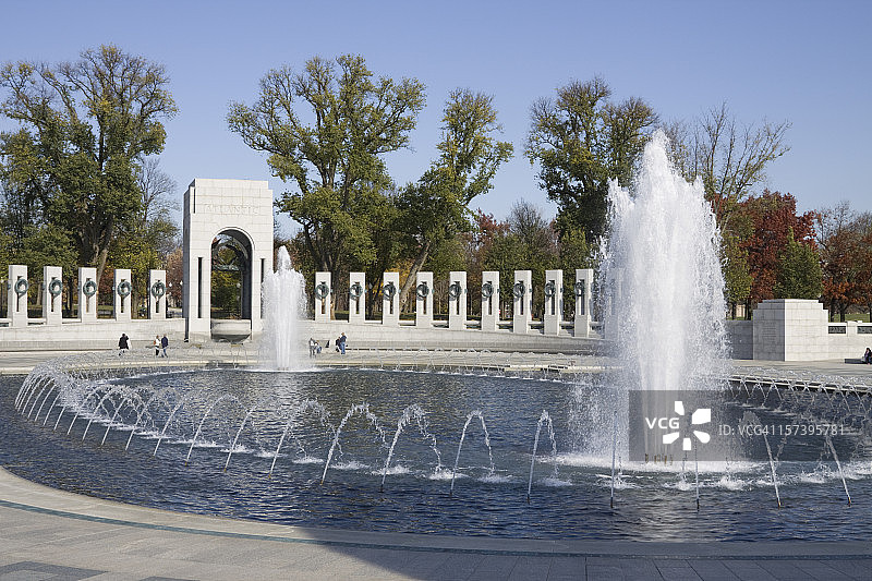 华盛顿特区国家二战纪念碑图片素材