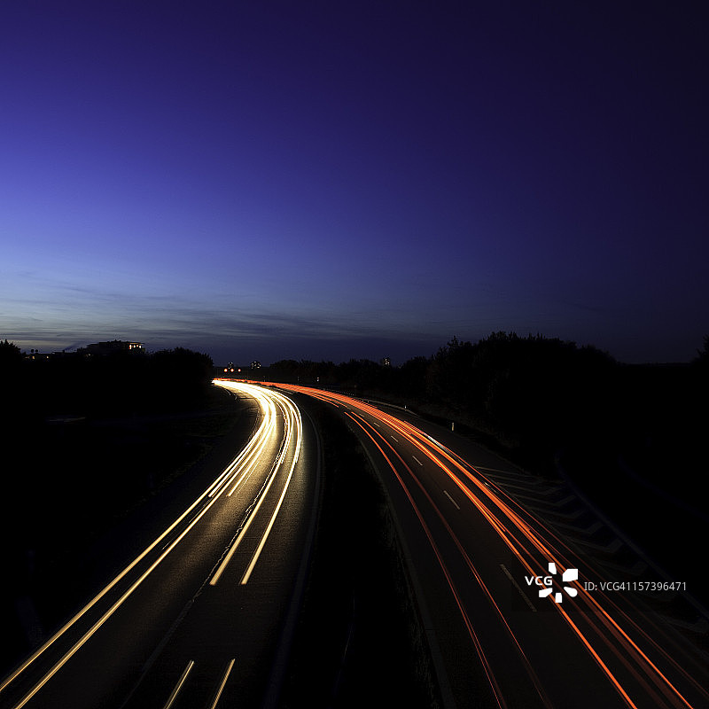 夜景高速公路图片素材