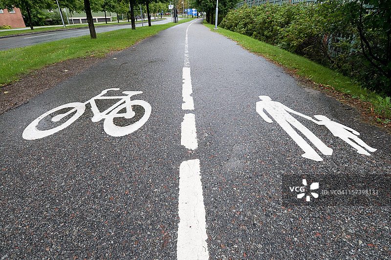 步行和自行车道图片素材