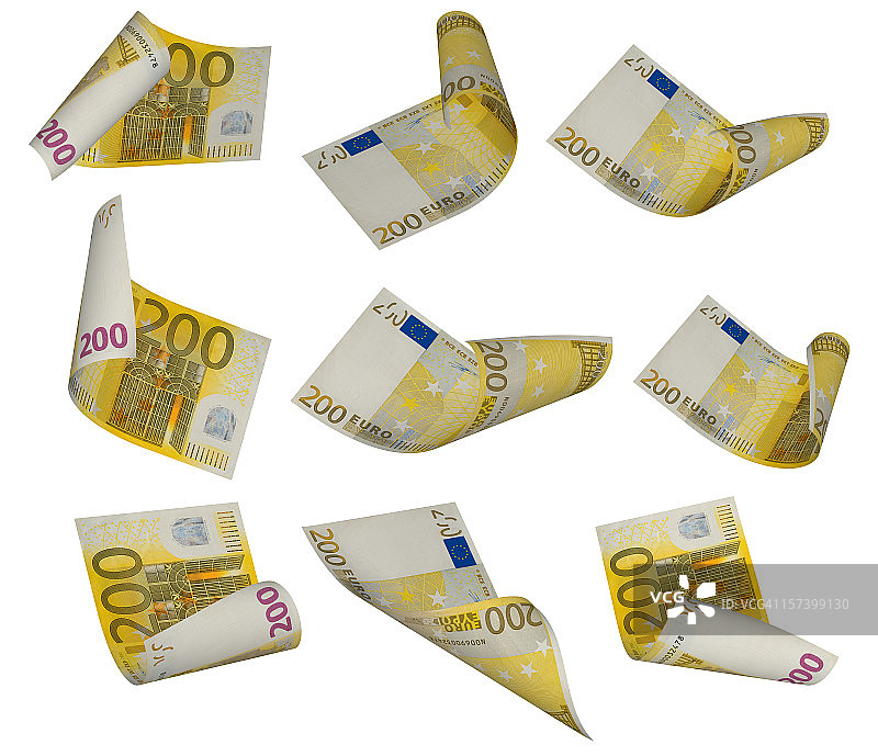 两百欧元纸币图片素材