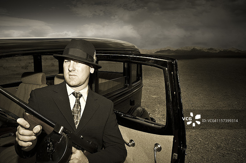 昔日1920至1930年代的黑帮造型图片素材