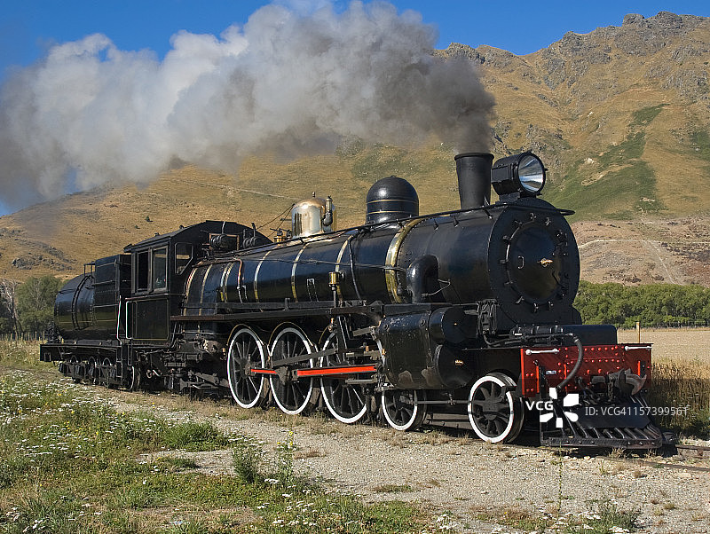 运行中的旧蒸汽机图片素材