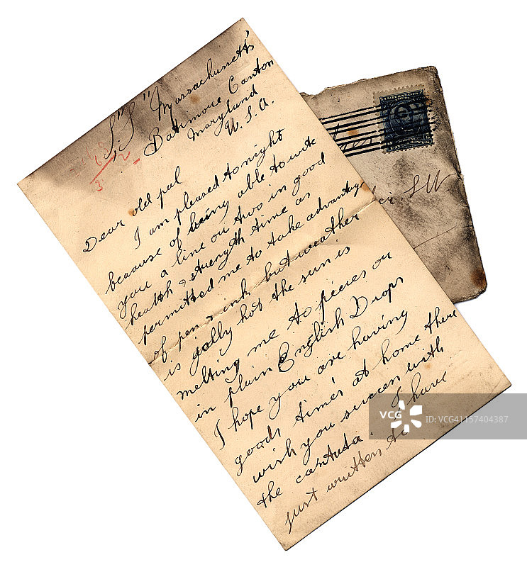 来自马萨诸塞号的信件图片素材