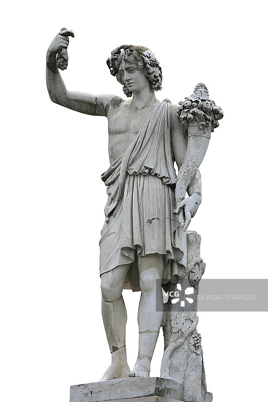 拥有丰饶之角的新古典主义青年雕塑图片素材