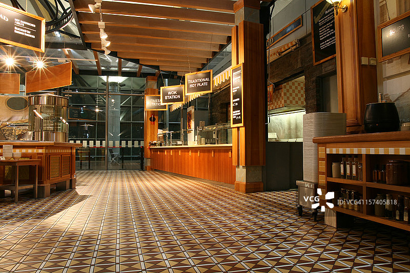 机场自助餐厅远景图片素材