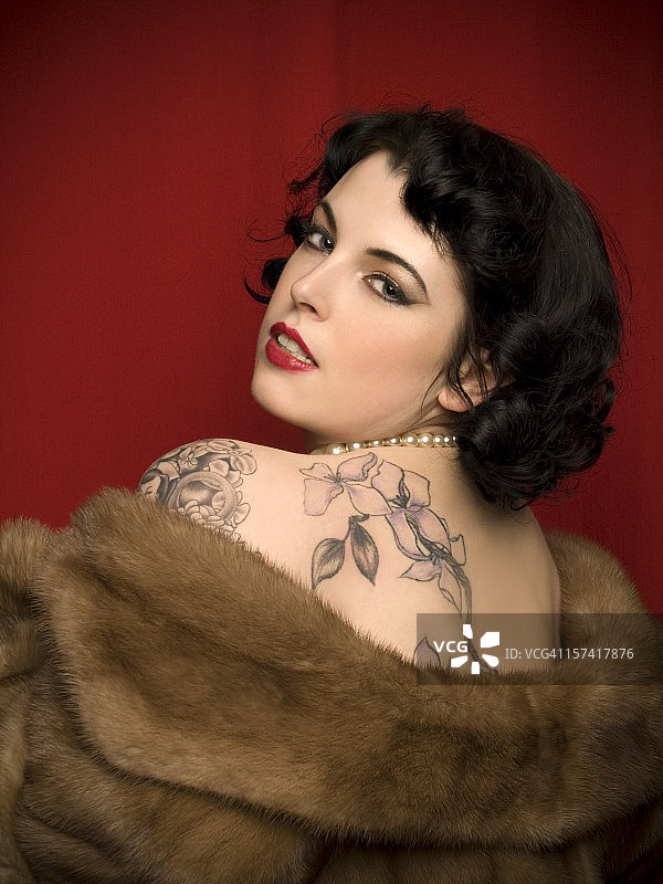 海报女郎模特图片素材