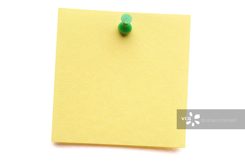 黄色报事贴与图钉图片素材