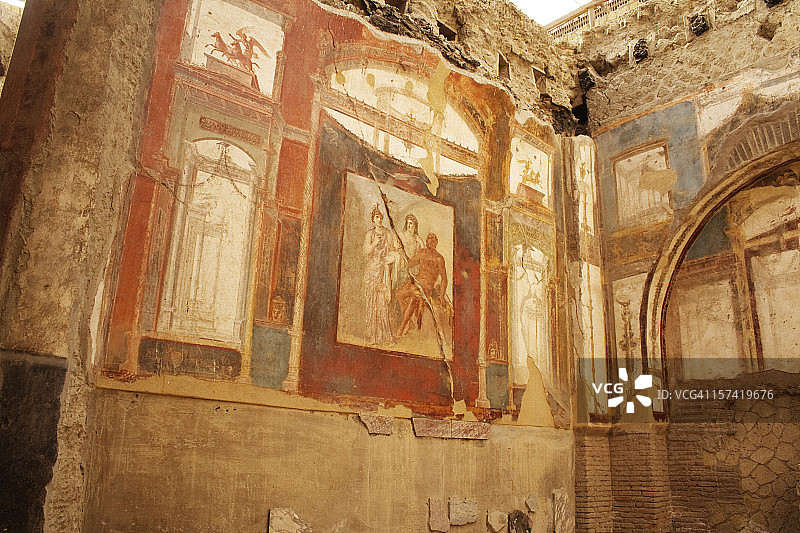 赫库兰尼姆的罗马壁画图片素材