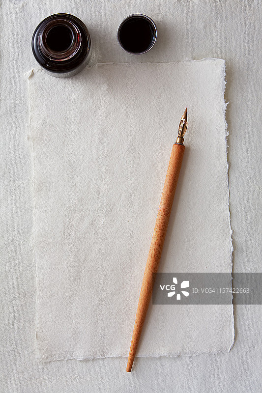 复古风格的空白信纸图片素材