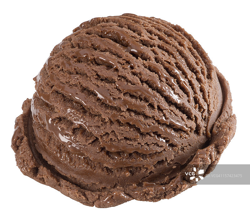 美味的巧克力冰淇淋球图片素材