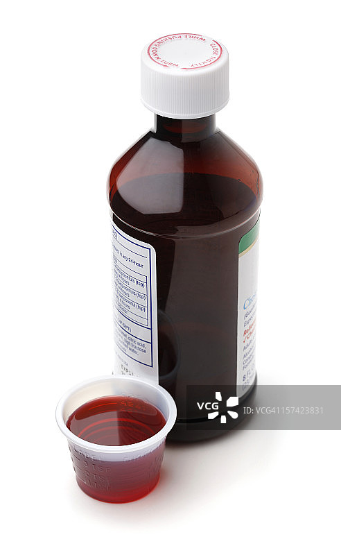 止咳糖浆或感冒药图片素材