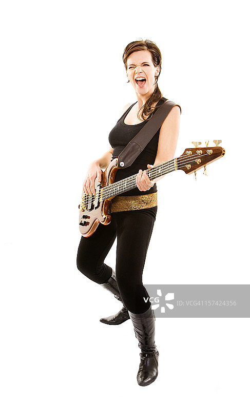 唱歌的女人图片素材