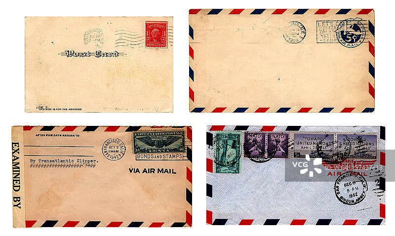 旧金山邮戳邮件图片素材