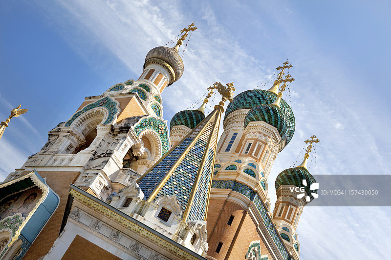法国尼斯俄罗斯东正教教堂图片素材
