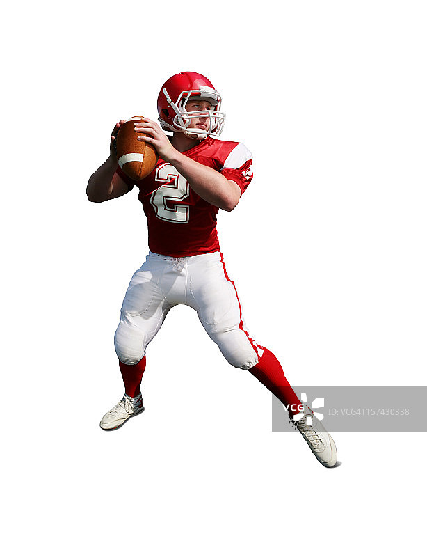 带剪切路径的橄榄球运动员图片素材