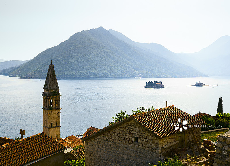佩拉斯特科托尔湾全景图片素材