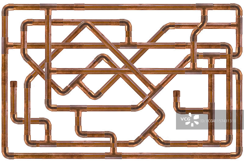 铜管抽象图案图片素材