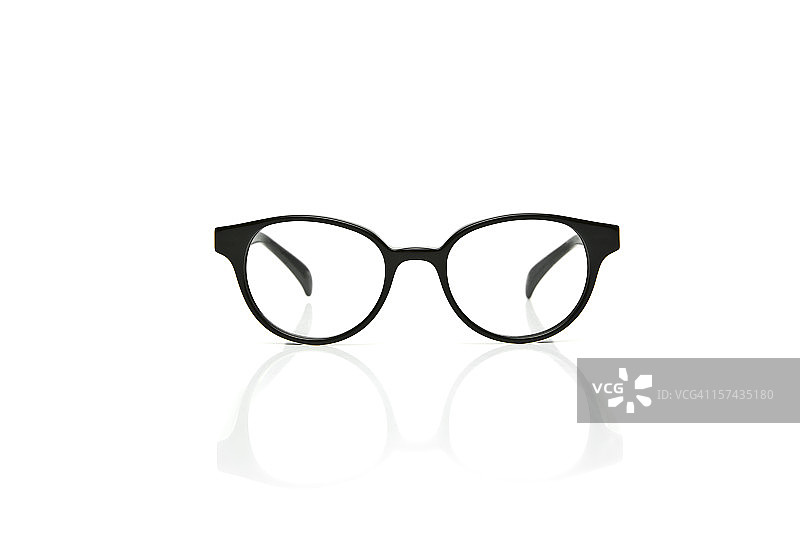带反射的书呆子眼镜图片素材