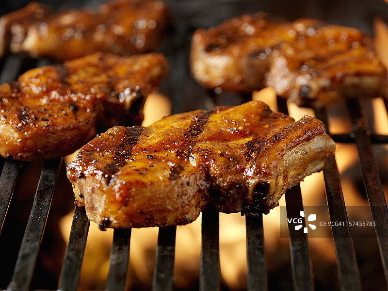 烤猪肋排图片素材